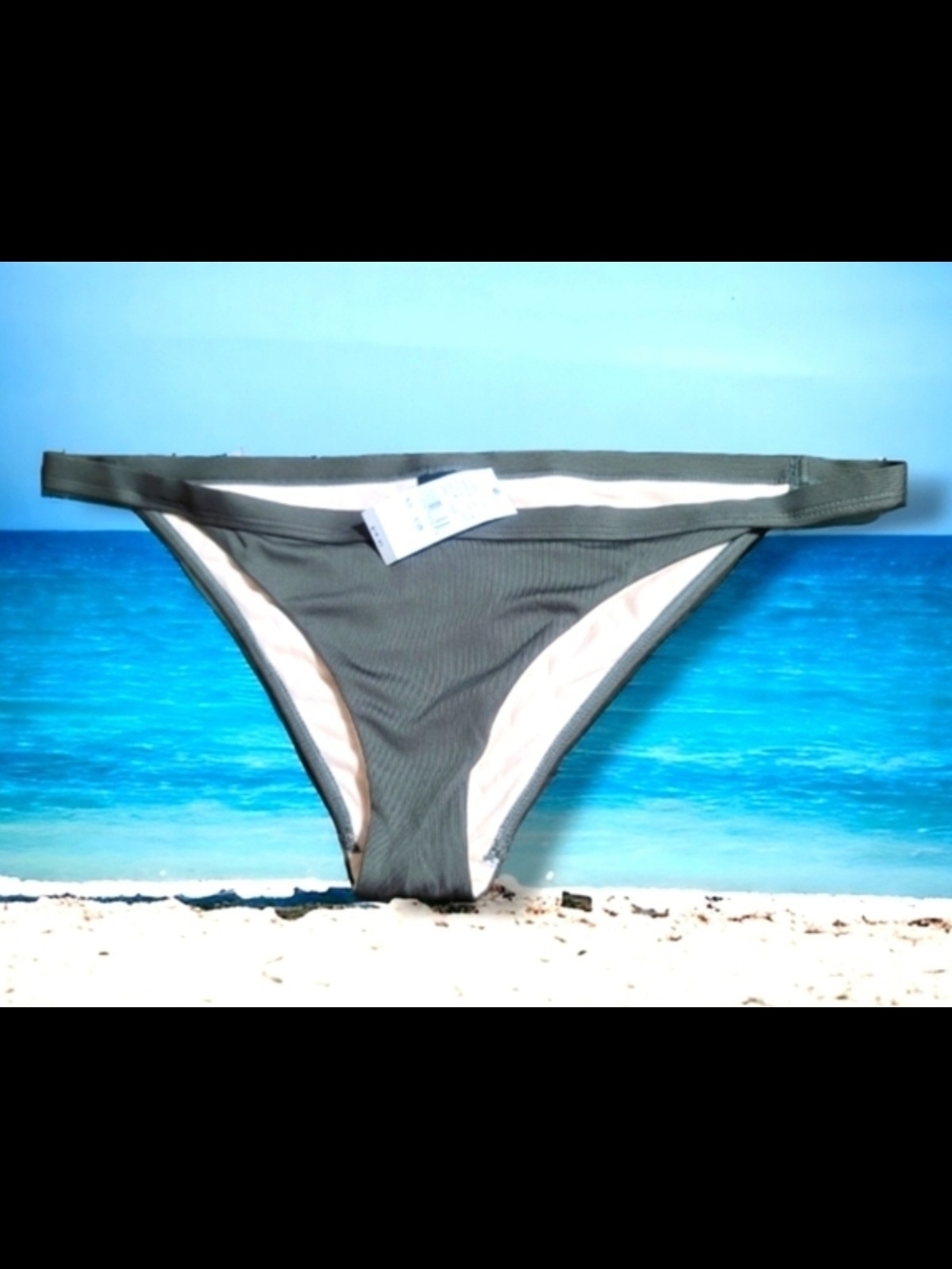 LA HEARTS - XL Ribbed Olive Green Bikini Bottom